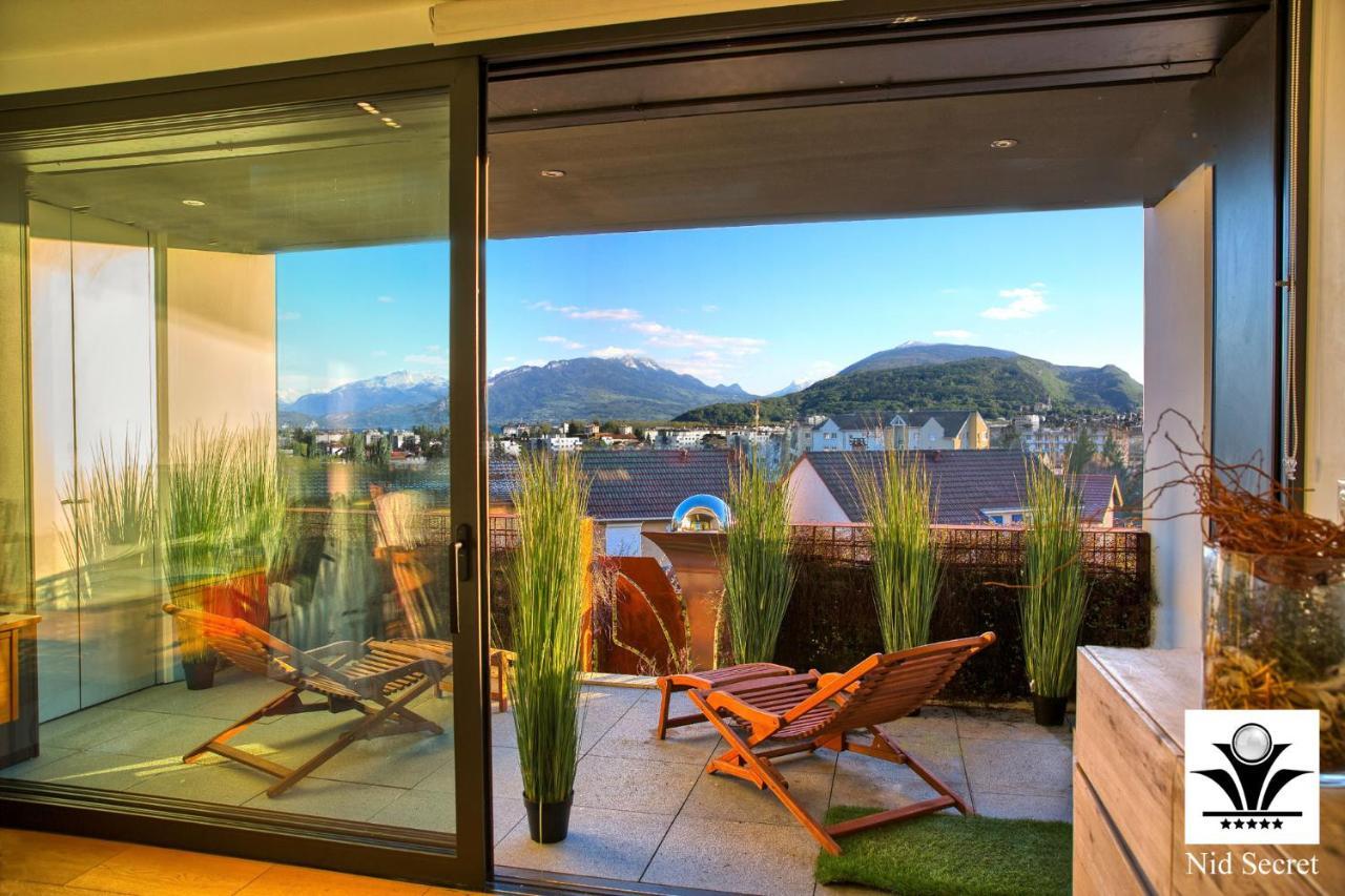 אנסי Panoramique 180 Lac Et Montagne Et Nid Secret Spa Romantique מראה חיצוני תמונה